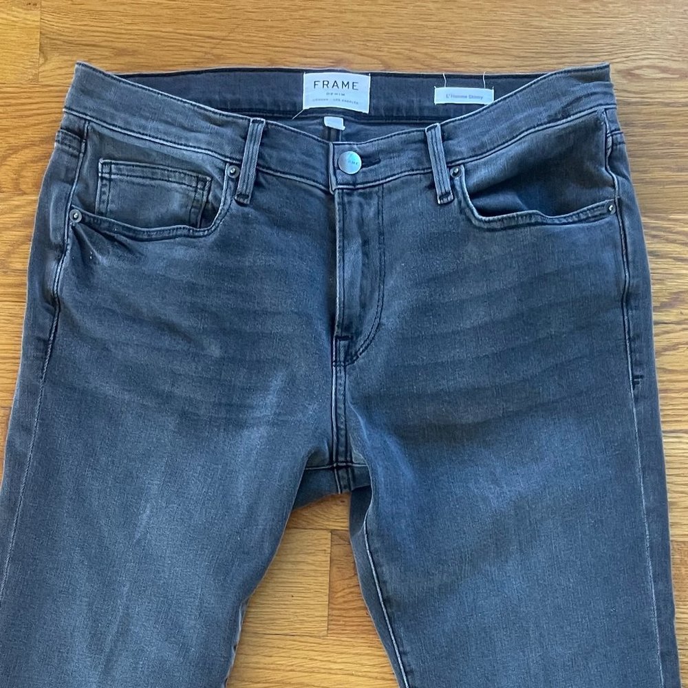 Men's Frame Denim L'Homme Skinny in Grey